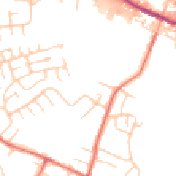 Daytime road noise heatmap for M34 7US