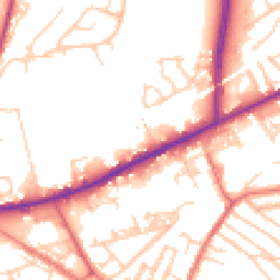 Daytime road noise heatmap for M35 0BJ