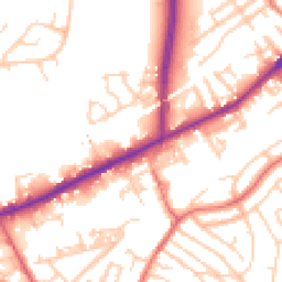 Daytime road noise heatmap for M35 0BZ