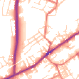 Daytime road noise heatmap for M35 0DW