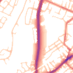 Daytime road noise heatmap for M35 0DX