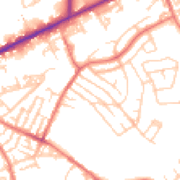 Daytime road noise heatmap for M35 0JQ