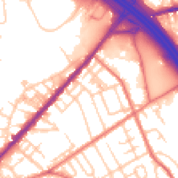 Daytime road noise heatmap for M35 9EG