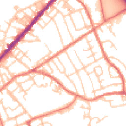 Daytime road noise heatmap for M35 9JX