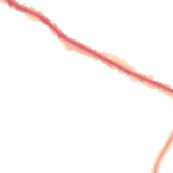 Night-time road noise heatmap for M38 0DR