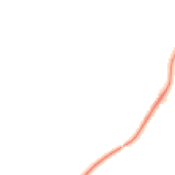 Night-time road noise heatmap for M38 0EP