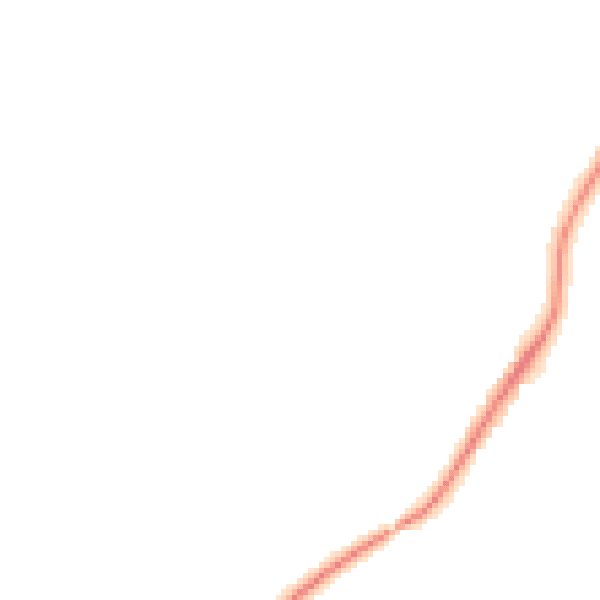 Night-time road noise heatmap for M38 0FG
