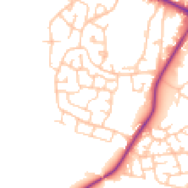 Daytime road noise heatmap for M38 0FS