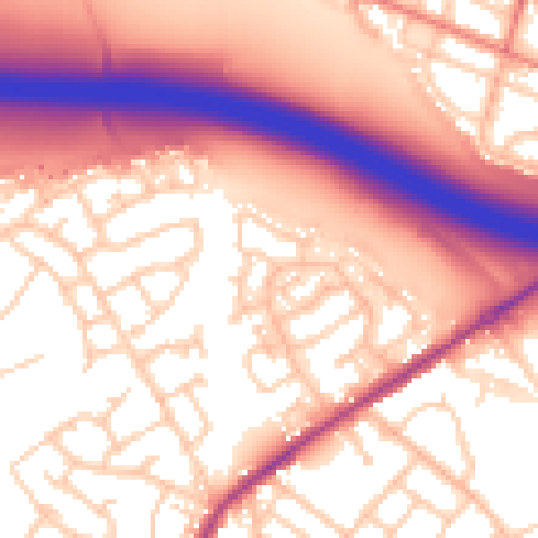 Daytime road noise heatmap for M38 9FL