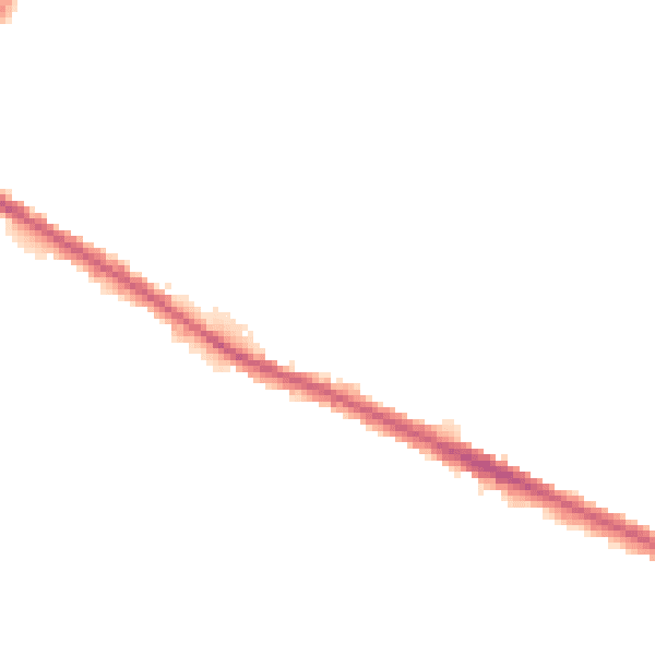 Night-time road noise heatmap for M38 9LS