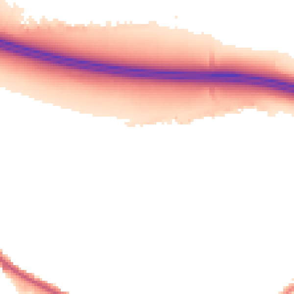 Night-time road noise heatmap for M38 9TR
