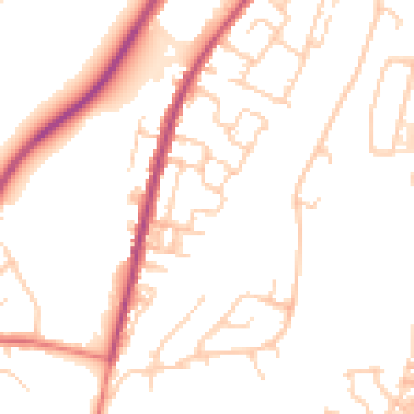 Daytime road noise heatmap for M40 0AJ