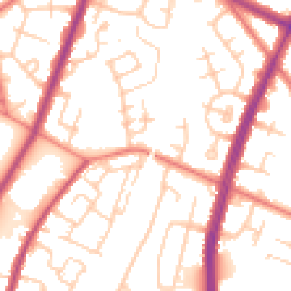 Daytime road noise heatmap for M40 0FF