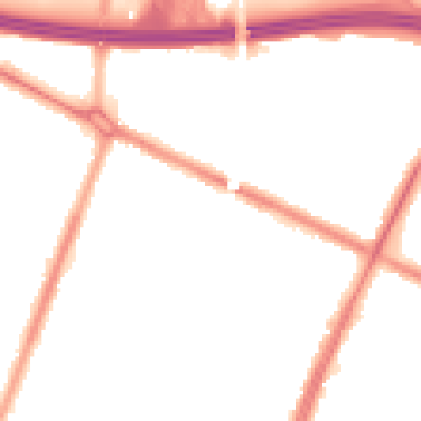 Night-time road noise heatmap for M40 0JT