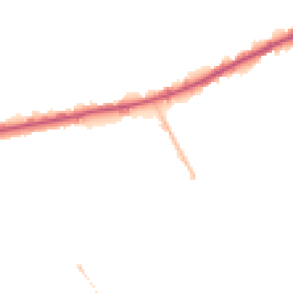 Night-time road noise heatmap for M40 1AB