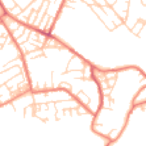 Daytime road noise heatmap for M40 1GH