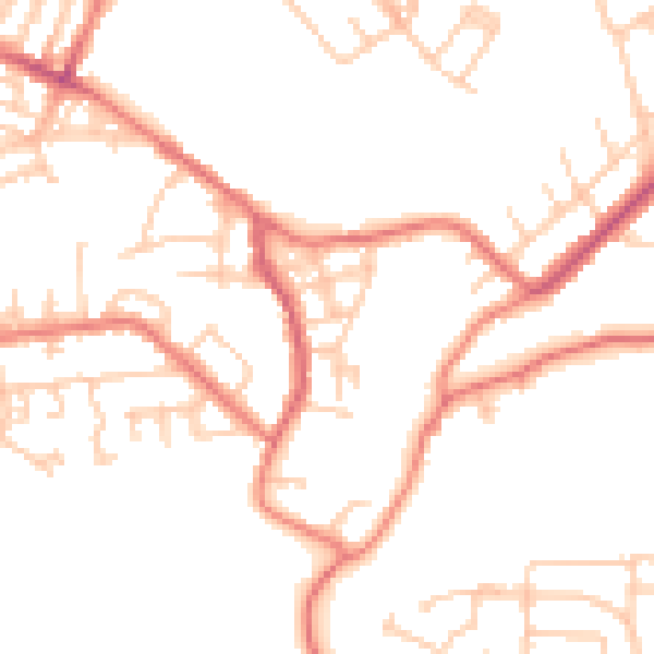 Daytime road noise heatmap for M40 1GU