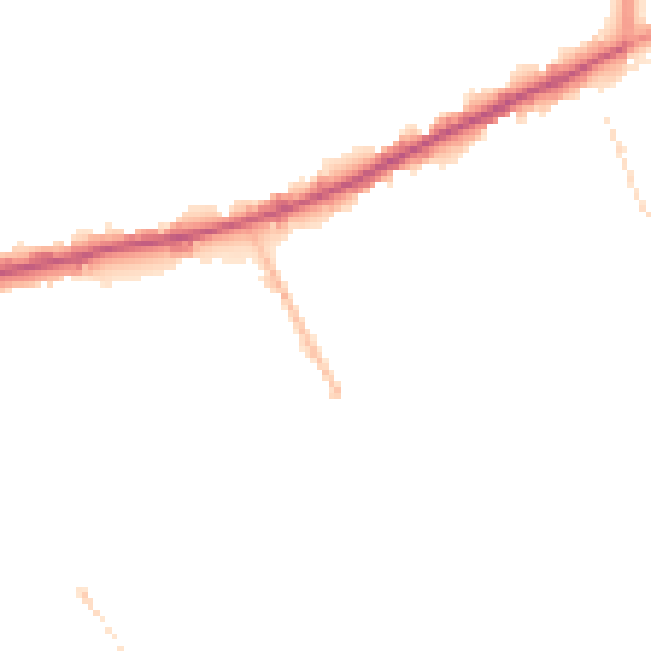 Night-time road noise heatmap for M40 1HH