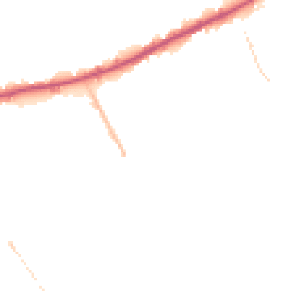 Night-time road noise heatmap for M40 1HT