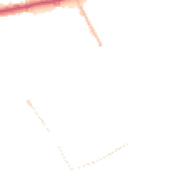 Night-time road noise heatmap for M40 1JJ