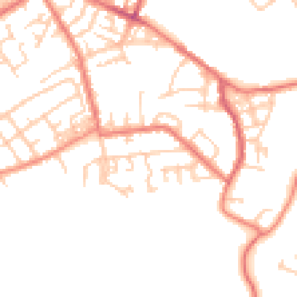 Daytime road noise heatmap for M40 1NF