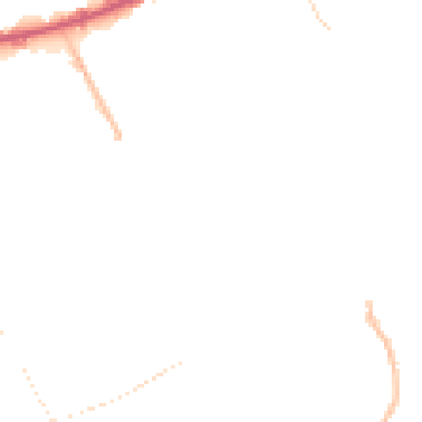 Night-time road noise heatmap for M40 1PA