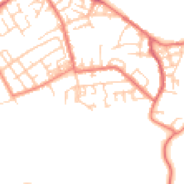 Daytime road noise heatmap for M40 1PR