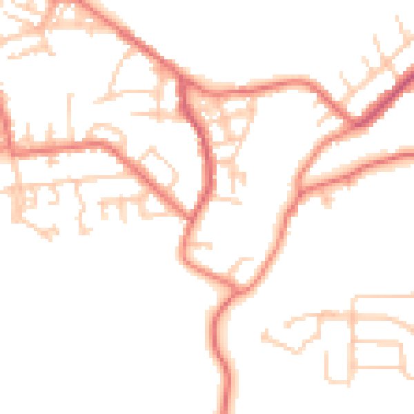 Daytime road noise heatmap for M40 1QR