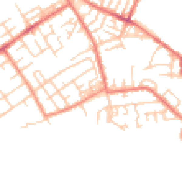 Daytime road noise heatmap for M40 1RT