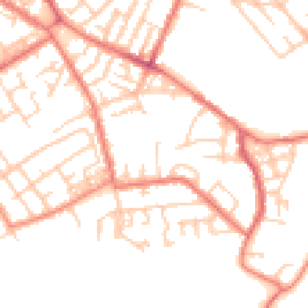Daytime road noise heatmap for M40 1UH