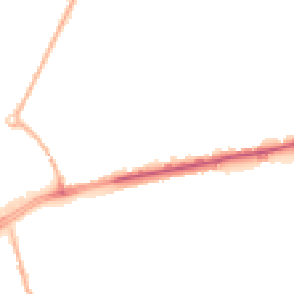 Night-time road noise heatmap for M40 2BL