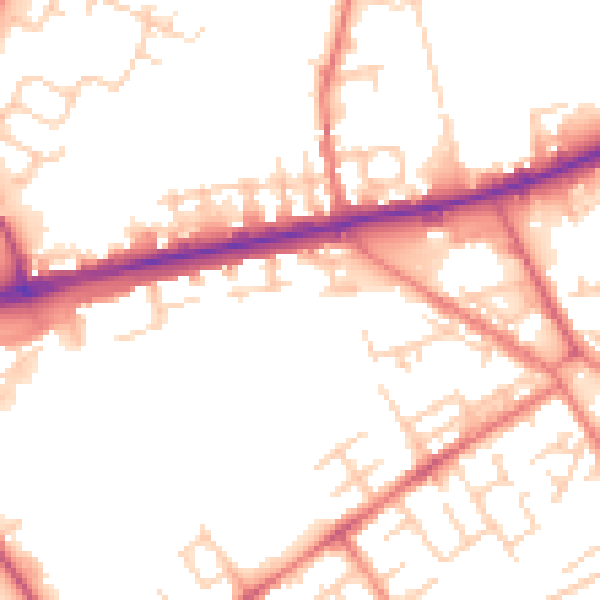 Daytime road noise heatmap for M40 2FP