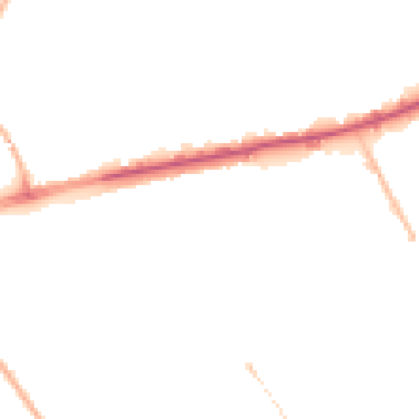 Night-time road noise heatmap for M40 2FR