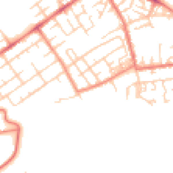 Daytime road noise heatmap for M40 2QT