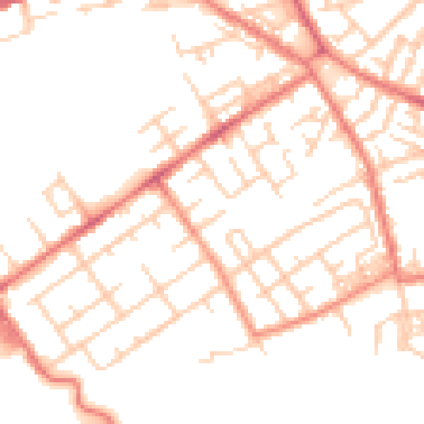 Daytime road noise heatmap for M40 2RB