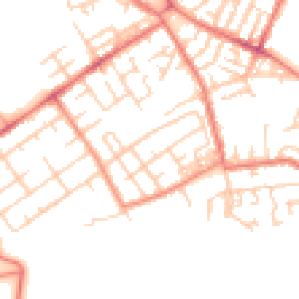 Daytime road noise heatmap for M40 2RY