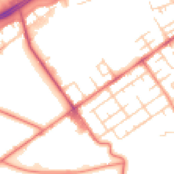 Daytime road noise heatmap for M40 2SJ