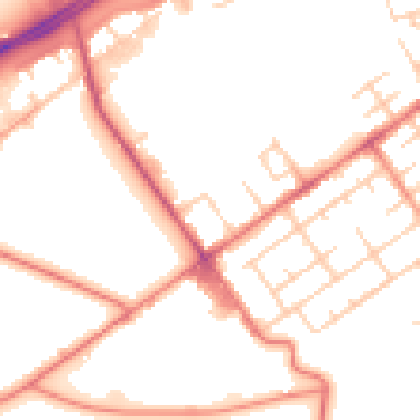 Daytime road noise heatmap for M40 2SR