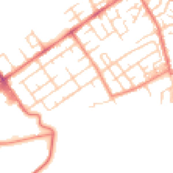 Daytime road noise heatmap for M40 2UD