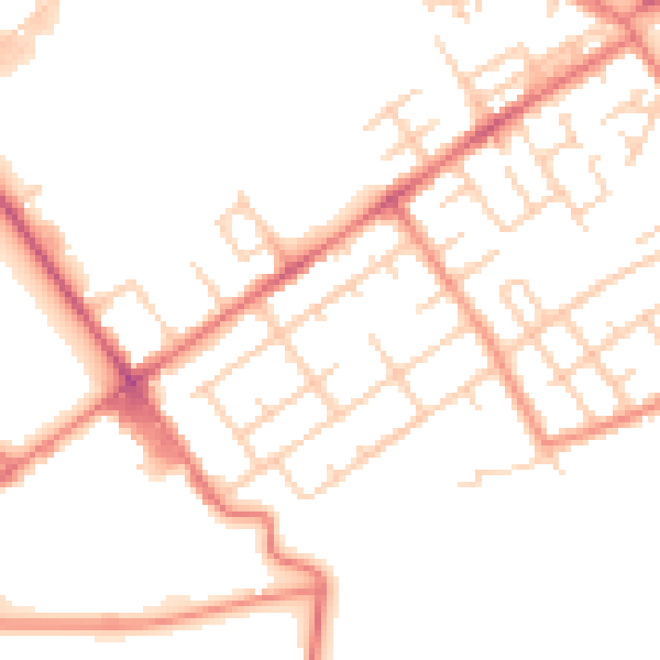 Daytime road noise heatmap for M40 2UX