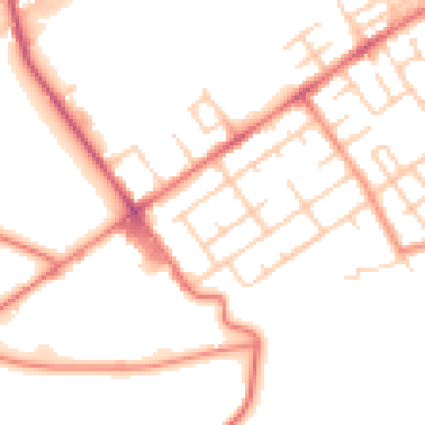Daytime road noise heatmap for M40 2WH