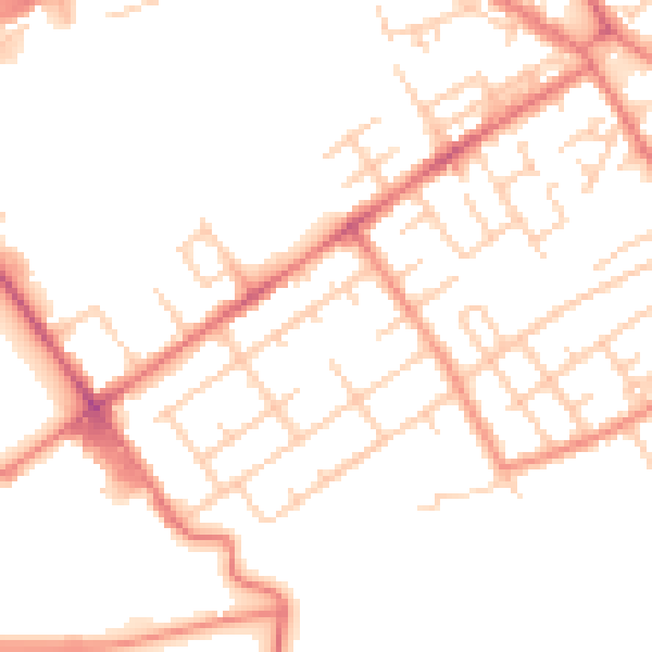 Daytime road noise heatmap for M40 2XB