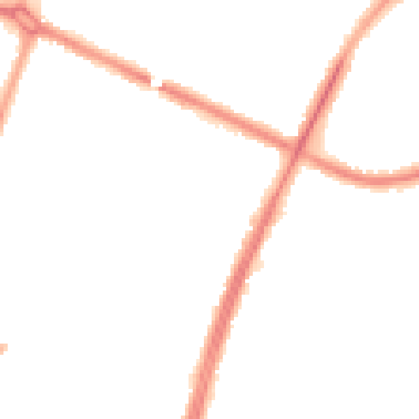 Night-time road noise heatmap for M40 3LT