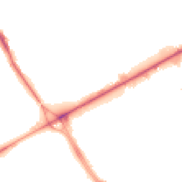 Night-time road noise heatmap for M40 5AE