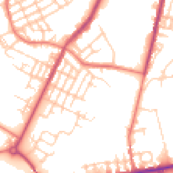 Daytime road noise heatmap for M40 5AR