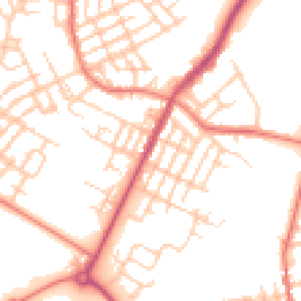 Daytime road noise heatmap for M40 5EE
