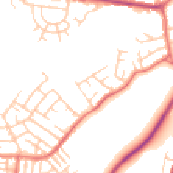 Daytime road noise heatmap for M40 5GJ