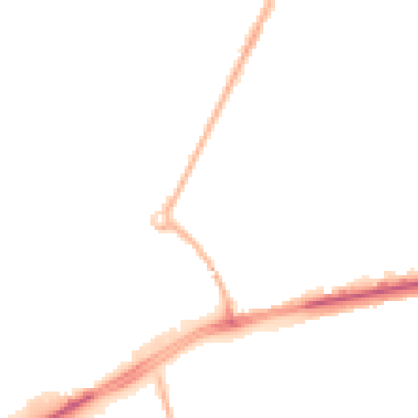 Night-time road noise heatmap for M40 5LA