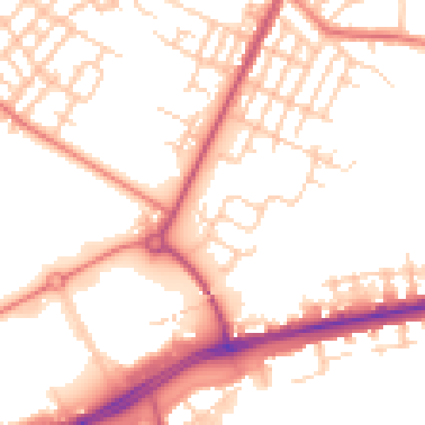 Daytime road noise heatmap for M40 5LB