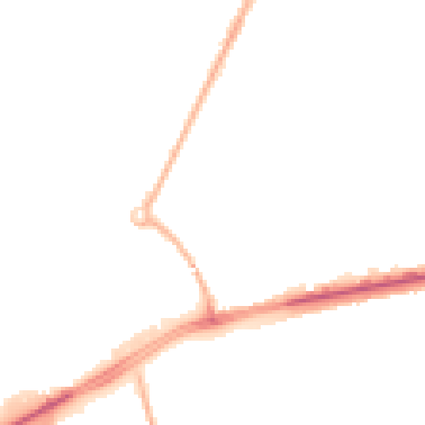 Night-time road noise heatmap for M40 5LD